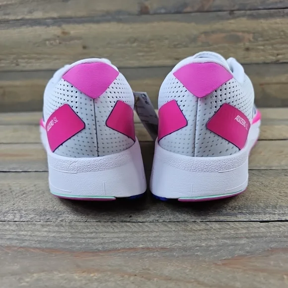 adidas Adizero SL Men's Running Shoes White/Lucid Blue/Fuschia - Picture 3 of 12